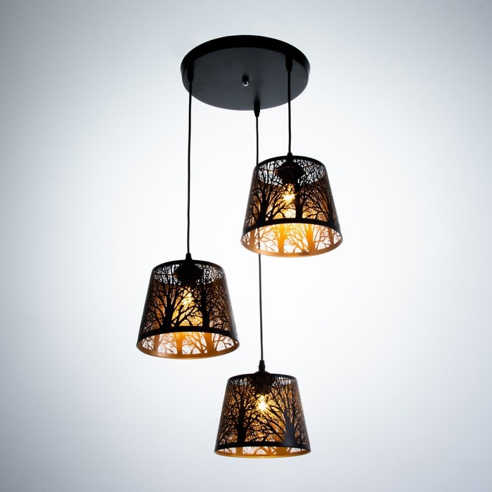 Светильник BayerLux "Чаща" 3хЕ27 40Вт черный 40х40х20-90см