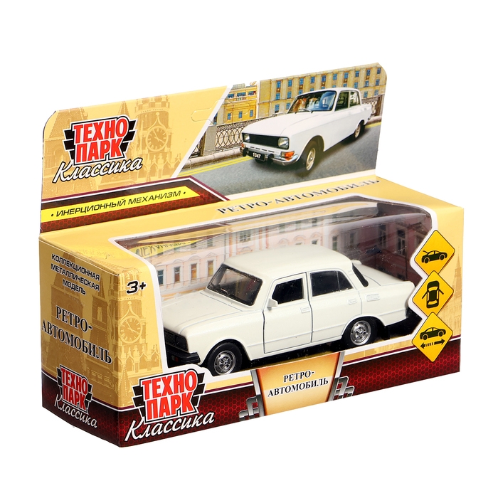 Машина металлическая &laquo;Москвич &mdash; 2140sl&raquo;, инерция, 12,5 см, белый