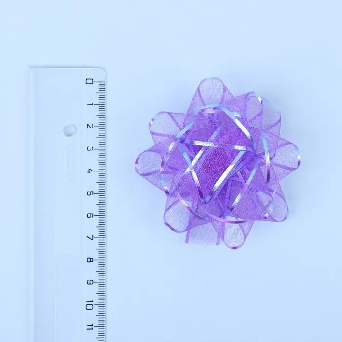 Бант - звезда №7.5 &laquo;Золотая полоса&raquo;, МИКС