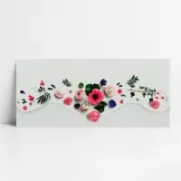 Конверт для денег &laquo;Настоящие цветы&raquo; фигурный, 17.5 х 8 см