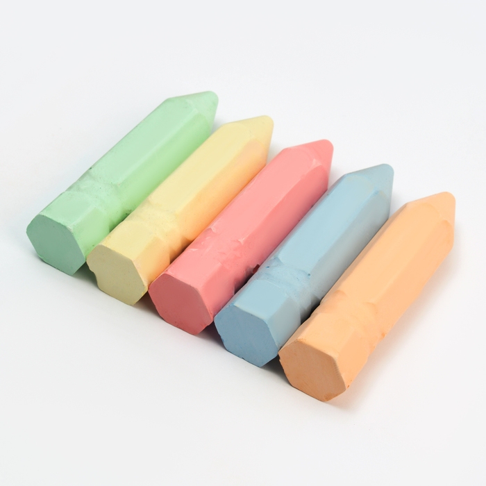 Мелки для рисования «Карандаши», набор 5 цветов, размер 1 шт. — 2,5 × 10 см Мелки для рисования «Карандаши», набор 5 цветов, размер 1 шт. — 2,5 × 10 см