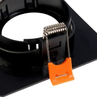 Светильник встраиваемый, поворотный, под лампу MR16, пластик, квадрат, пластик, черный Светильник встраиваемый, поворотный, под лампу MR16, пластик, квадрат, пластик, черный