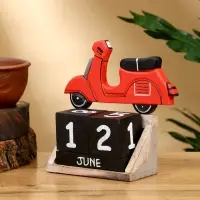 Календарь настольный &laquo;Мопед&raquo;, 14&times;5.5&times;14 см, дерево, красный