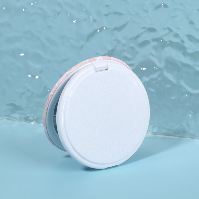 Зеркало складное &laquo;Нежность&raquo;, d = 7,5 см, цвет розовый