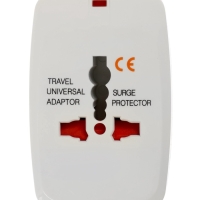 Адаптер универсальный, 3 А, 5 в 1, 1 USB-A, 220 В, белый