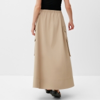 Юбка женская с накладным карманом MINAKU: Safari цвет бежевый, р-р 44 Юбка женская с накладным карманом MINAKU: Safari цвет бежевый, р-р 44
