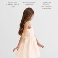 Платье для девочки, MINAKU :Party Dress, цвет молочный, рост 128 см Платье для девочки, MINAKU :Party Dress, цвет молочный, рост 128 см