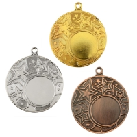 Медаль под нанесение 188, &laquo;Звезды&raquo;, d= 5 см. Цвет золото. Без ленты