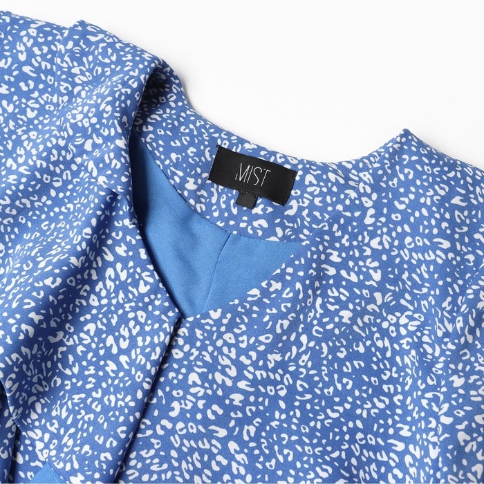 Платье женское с воланом MIST, размер 50, голубой Платье женское с воланом MIST, размер 50, голубой