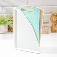 Набор досок разделочных на подставке, 3 шт, 32&times;20 см, цвет белый