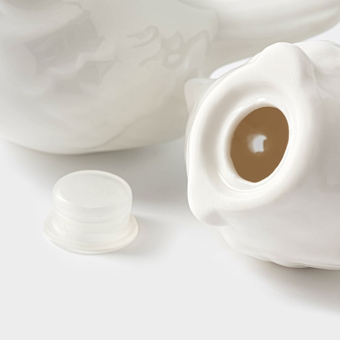 Набор фарфоровый для специй на бамбуковой подставке BellaTenero &laquo;Воробушки&raquo;, 2 предмета: солонка 75 мл, перечница 75 мл, цвет белый