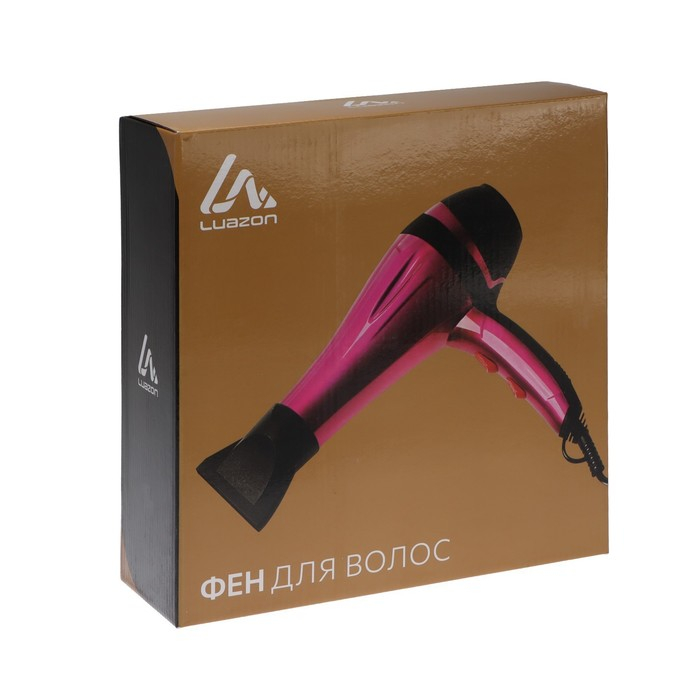 Фен Luazon LGE-004, 3800 Вт, 2 скорости, 3 температурных режима, красно-черный Фен Luazon LGE-004, 3800 Вт, 2 скорости, 3 температурных режима, красно-черный