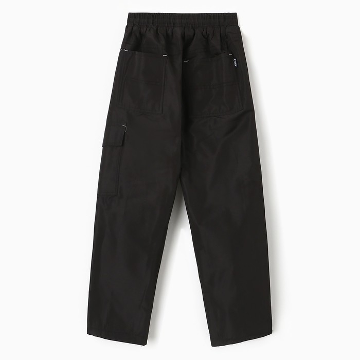 Брюки утеплённые для девочек, цвет чёрный, рост 158 см