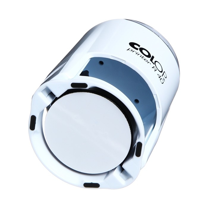 Оснастка для круглой печати автоматическая COLOP Printer R40, диаметр 41.5 мм, с крышкой, корпус белый