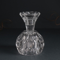 Подсвечник стекло на 1 свечу d=3 см "Бокал шампанского" прозрачный 8х8х11 см