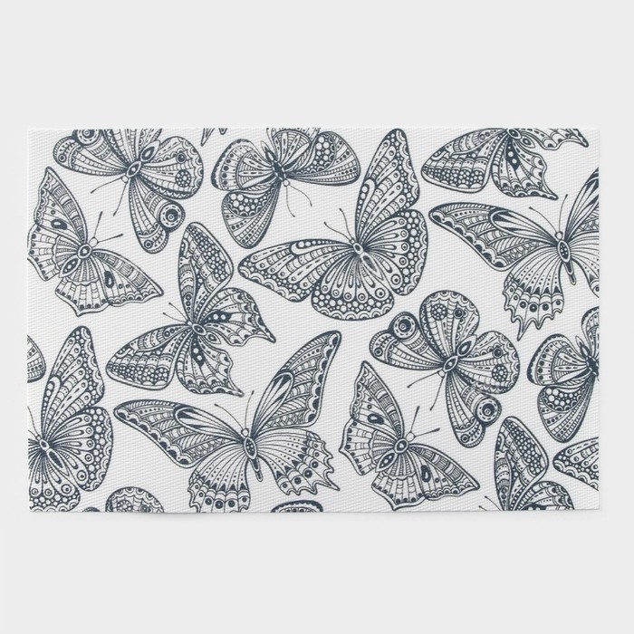 Салфетки сервировочные на стол Доляна &laquo;Бабочки&raquo;, 4 шт, 45&times;30 см