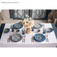 Тарелка керамическая Доляна «Дайра», d=26,7 см, цвет синий Тарелка керамическая Доляна «Дайра», d=26,7 см, цвет синий