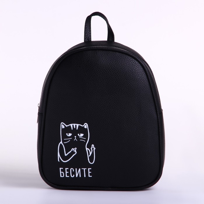 Рюкзак школьный из искусственной кожи &laquo;Бесите&raquo; 27х23х10 см
