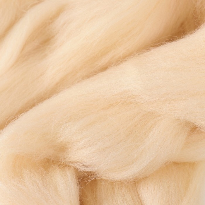 Шерсть для валяния 100% полутонкая шерсть 50 гр (080 экрю) Шерсть для валяния 100% полутонкая шерсть 50 гр (080 экрю)