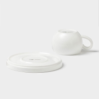 Чайная пара Magistro OliveQueen, 220 мл, 15&times;15 см, фарфор, белая