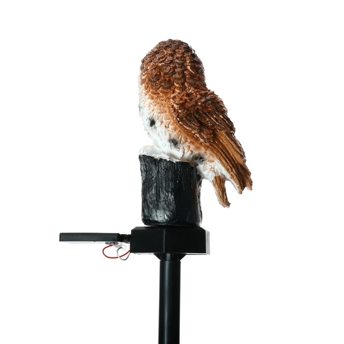Садовый светильник на солнечной батарее &laquo;Сова&raquo;, 45 см, 1 LED, свечение тёплое белое