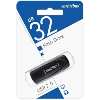 Флешка Smartbuy 032GB3SCK, 32 Гб, USB3.0, чт до 100 Мб/с, зап до 40 Мб/с, черная