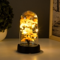 Ночник колба &laquo;Подсолнухи&raquo; LED 3хAG10 8,5х8,5х15,5см