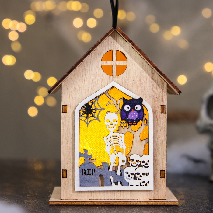 Декор с подсветкой «Дом страха», 6 × 8,5 × 11,5 см Декор с подсветкой «Дом страха», 6 × 8,5 × 11,5 см