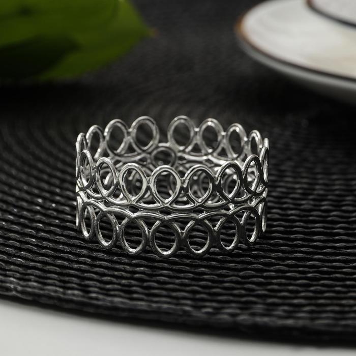 Кольцо для салфеток &laquo;Венок&raquo;, 4,5&times;2 см, цвет серебряный