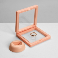 Подставка для украшений &laquo;Ромб&raquo;, 9&times;2,5&times;9 см, цвет розовый