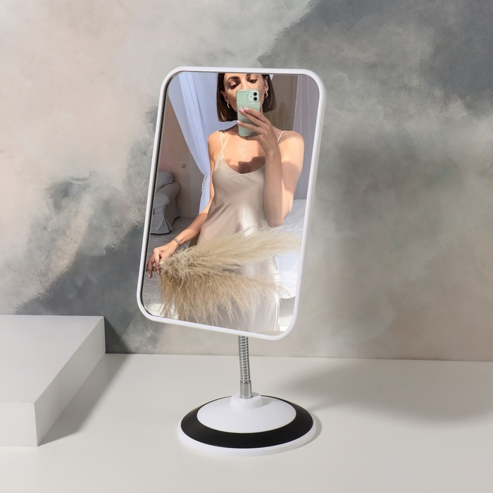 Зеркало на гибкой ножке, зеркальная поверхность 14,5 × 19,5 см, цвет МИКС Зеркало на гибкой ножке, зеркальная поверхность 14,5 × 19,5 см, цвет МИКС