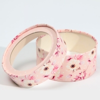 Коробка для макарун, кондитерская упаковка тубус с окном, «Розовые цветы» 12 х 12 х 5 см Коробка для макарун, кондитерская упаковка тубус с окном, «Розовые цветы» 12 х 12 х 5 см