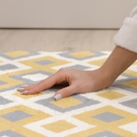 Коврик для ванной SAVANNA &laquo;Роиз&raquo;, 60&times;90 см, цвет горчично-серый