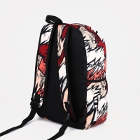 Рюкзак школьный из текстиля на молнии, 3 кармана, цвет коричневый