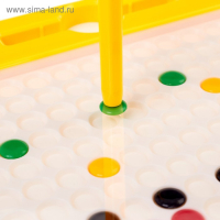 Магнитный планшет для рисования &laquo;Пуговки&raquo;, большой, 10 трафаретов, 266 ячеек, 126 пуговок