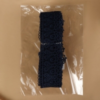 Кружево гипюровое, 46 мм &times; 11 &plusmn; 1 м, цвет тёмно-синий