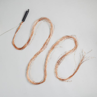 Гирлянда «Конский хвост» 20 нитей по 2 м, IP20, медная нить, 400 LED, свечение тёплое белое, 12 В Гирлянда «Конский хвост» 20 нитей по 2 м, IP20, медная нить, 400 LED, свечение тёплое белое, 12 В