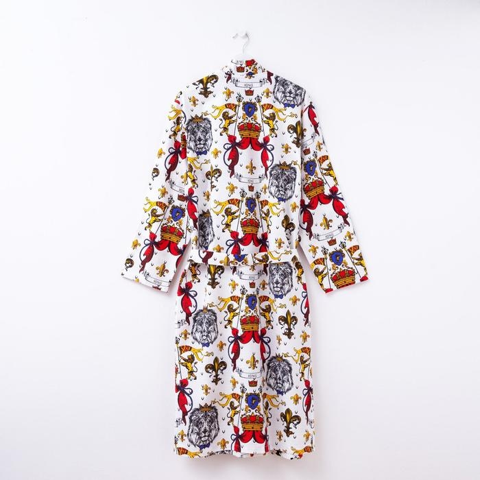 Халат мужской удлиннный Этель Халат мужской удлиннный Этель "Настоящий мужчина" размер 58-60, вафля 200г/м2, 100% хлопок