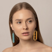 Серьги акрил &laquo;Сияние&raquo; лезвие, цвет голубой