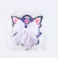 Бант для волос белый школьный «Фея» на заколке,11,3 х 12,6 см Бант для волос белый школьный «Фея» на заколке,11,3 х 12,6 см