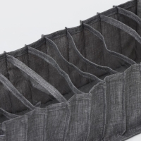 Органайзер для хранения белья Доляна, 11 ячеек, 35&times;14&times;13 см, цвет серый