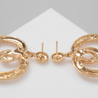 Новый год! Символ года 2025! Серьги металл &laquo;Змея&raquo; сердце, цвет золото