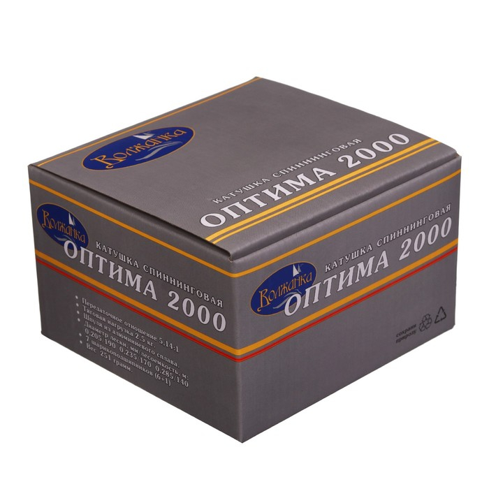 Катушка б/ин "Волжанка" Оптима 2000, 6+1 подшипник, 4.8:1