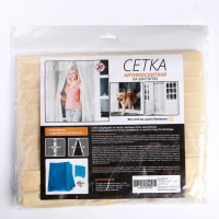 Сетка антимоскитная для дверей, 90 &times; 210 см, на магнитах, цвет бежевый