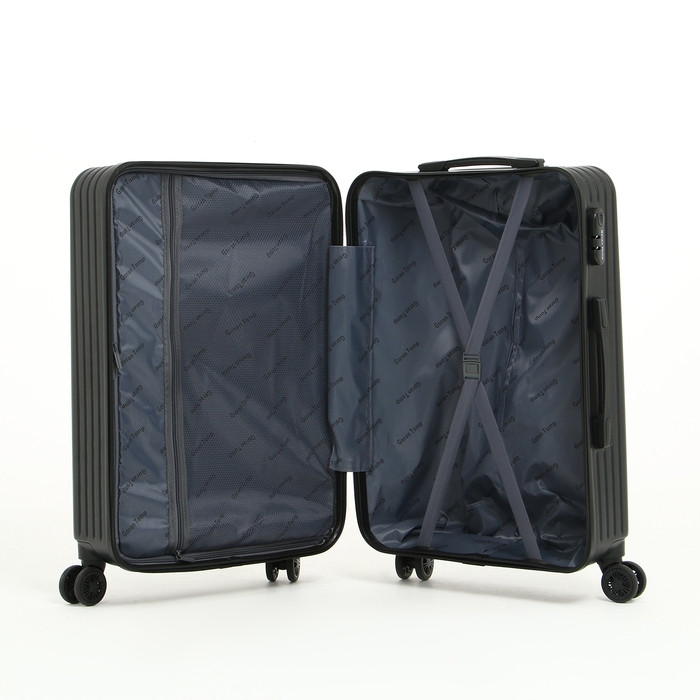 Чемодан средний 78 л (M) Goran Tomp, отдел на молнии, кодовый замок, 4 колеса, цвет чёрный Чемодан средний 78 л (M) Goran Tomp, отдел на молнии, кодовый замок, 4 колеса, цвет чёрный