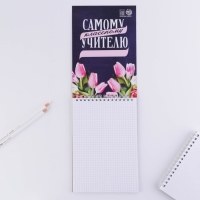 Блокнот &laquo;Самому лучшему учителю&raquo; на гребне, формат А5, 40 листов