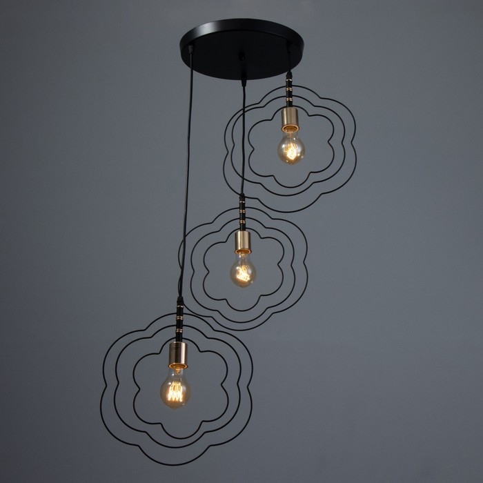 Светильник BayerLux "Вонел" 3хЕ27 40Вт черный 50х50х100 см