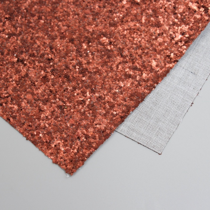 Лист для творчества иск.кожа Лист для творчества иск.кожа "Крупные блёстки" коричневый лист 33х20 см толщина 0,84 мм