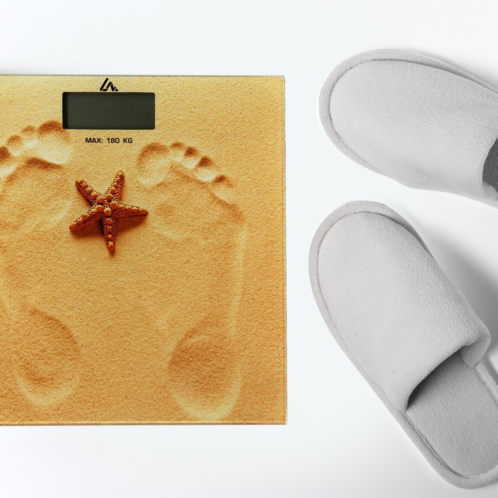 Весы напольные Luazon LVE-005 Весы напольные Luazon LVE-005 "Песок", электронные, до 180 кг, 2хAАА (не в комплекте)