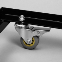 Корзина-накопитель складная, на колесах, 1 полка, 60&times;40&times;80 см, цвет чёрный